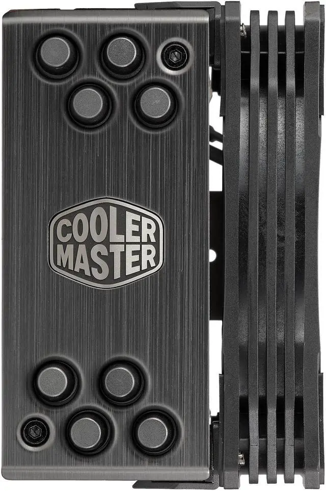 Alt view image 5 of 13 - Cooler Master Hyper 212 Black Edition CPU Air Cooler, Silencio FP120 Fan, Anodized Gun-Metal Black, Brushed Nickel Fins, 4 Copper Direct Contact Heat Pipes for AMD Ryzen/Intel LGA1700/1200/1151