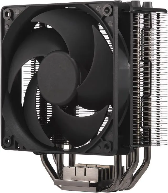 Alt view image 3 of 13 - Cooler Master Hyper 212 Black Edition CPU Air Cooler, Silencio FP120 Fan, Anodized Gun-Metal Black, Brushed Nickel Fins, 4 Copper Direct Contact Heat Pipes for AMD Ryzen/Intel LGA1700/1200/1151