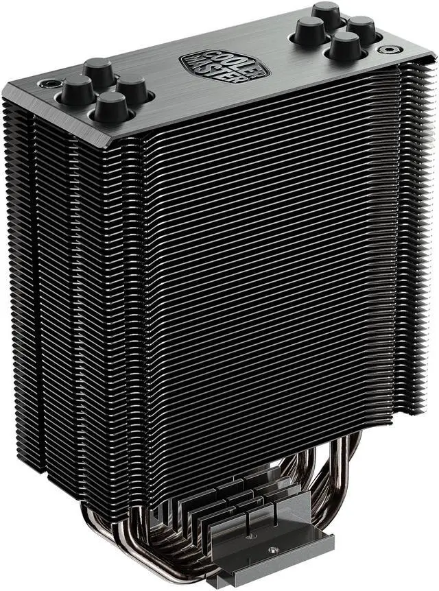 Alt view image 6 of 13 - Cooler Master Hyper 212 Black Edition CPU Air Cooler, Silencio FP120 Fan, Anodized Gun-Metal Black, Brushed Nickel Fins, 4 Copper Direct Contact Heat Pipes for AMD Ryzen/Intel LGA1700/1200/1151
