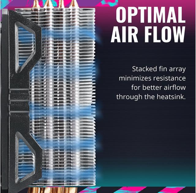 Alt view image 11 of 11 - Cooler Master Hyper 212 EVO V2 CPU Air Cooler with SickleFlow 120, PWM Fan, Direct Contact Technology, 4 copper Heat Pipes for AMD Ryzen/Intel LGA1700/1200/1151
