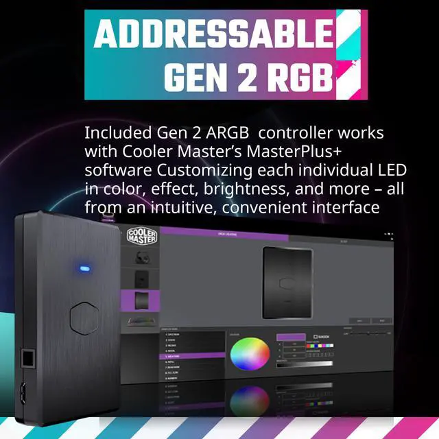 Alt view image 10 of 15 - Cooler Master MasterLiquid PL360 FLUX Close-Loop AIO CPU Liquid Cooler, Dual Chamber Pump, Ceramic Bearing Impeller, Enlarged Copper Base, ARGB PL-Flux 120mm Fans for AMD Ryzen/Intel 1700/1200/115X