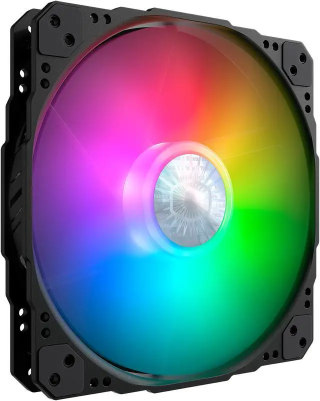 Main image of Cooler Master SickleFlow 200 ARGB Gen 2 Square Frame Fan, Customizable LEDS, Air Balance Curve Blade, Sealed Bearing, PWM Control for Computer Case