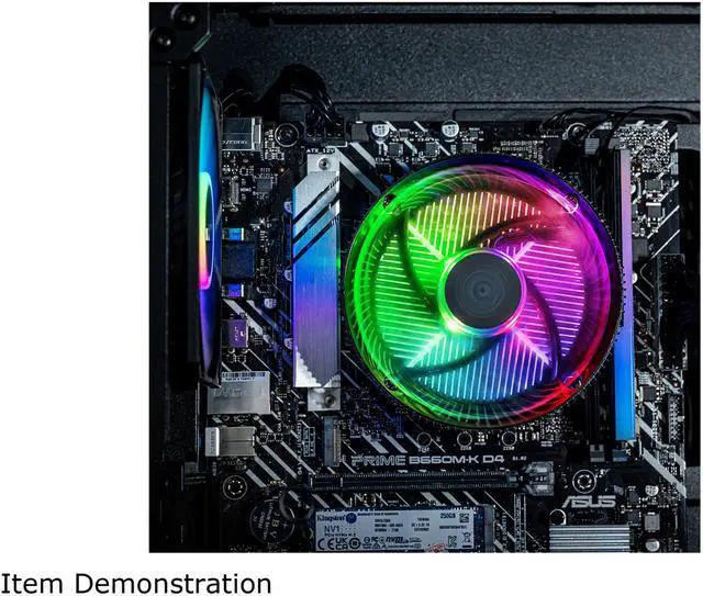 Alt view image 4 of 10 - Cooler Master i70C LGA1700 ARGB Intel Low-Profile CPU Air Cooler, Anodized Black Aluminum Fins, Copper Insert Base, 95W TDP CPU Support, 120mm ARGB 3-Pin Fan for Intel LGA 1851/1700