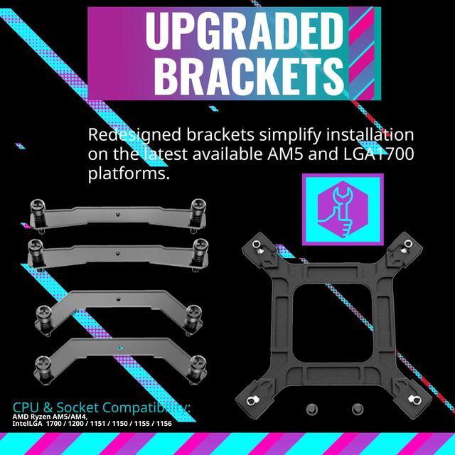 Alt view image 6 of 15 - Cooler Master Hyper 212 Halo Black CPU Air Cooler, MF120 Halo² Fan, Dual Loop ARGB, Aluminum Top Cover, 4 Copper Heat Pipes, 154mm (H) for AMD Ryzen AM5/AM4, Intel LGA 1851 1700/1200 (RR-S4KK-20PA-R1)