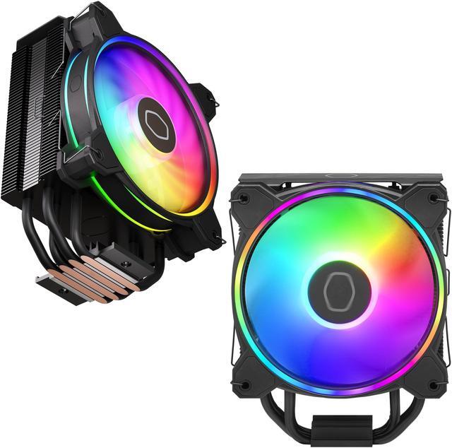 Alt view image 12 of 15 - Cooler Master Hyper 212 Halo Black CPU Air Cooler, MF120 Halo² Fan, Dual Loop ARGB, Aluminum Top Cover, 4 Copper Heat Pipes, 154mm (H) for AMD Ryzen AM5/AM4, Intel LGA 1851 1700/1200 (RR-S4KK-20PA-R1)