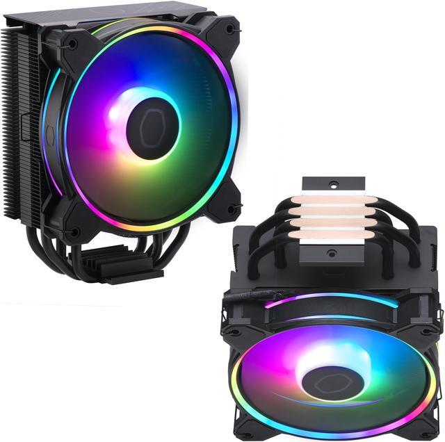 Alt view image 13 of 15 - Cooler Master Hyper 212 Halo Black CPU Air Cooler, MF120 Halo² Fan, Dual Loop ARGB, Aluminum Top Cover, 4 Copper Heat Pipes, 154mm (H) for AMD Ryzen AM5/AM4, Intel LGA 1851 1700/1200 (RR-S4KK-20PA-R1)