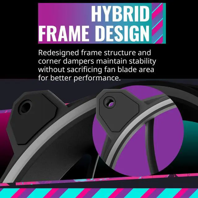 Alt view image 6 of 13 - Cooler Master MasterFan MF120 Halo² PC Case|Liquid Cooler|Air Cooler Fan, Dual Loop Gen 2 ARGB LEDs Rings, Dynamic PWM 120mm 2,050 RPM, Air Balance Blades, Hybrid Frame (MFL-B2DN-21NP2-R2)