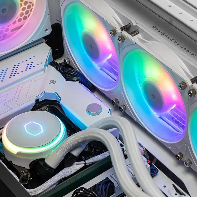 Alt view image 10 of 14 - Cooler Master Mobius 120P ARGB White High Performance Interconnecting Ring Blade Fan, PWM 2400rpm, Loop Dynamic Bearing, ARGB Customizable LEDs for PC Case, Liquid and Air Cooler (MFZ-M2DW-24NP2-R1)