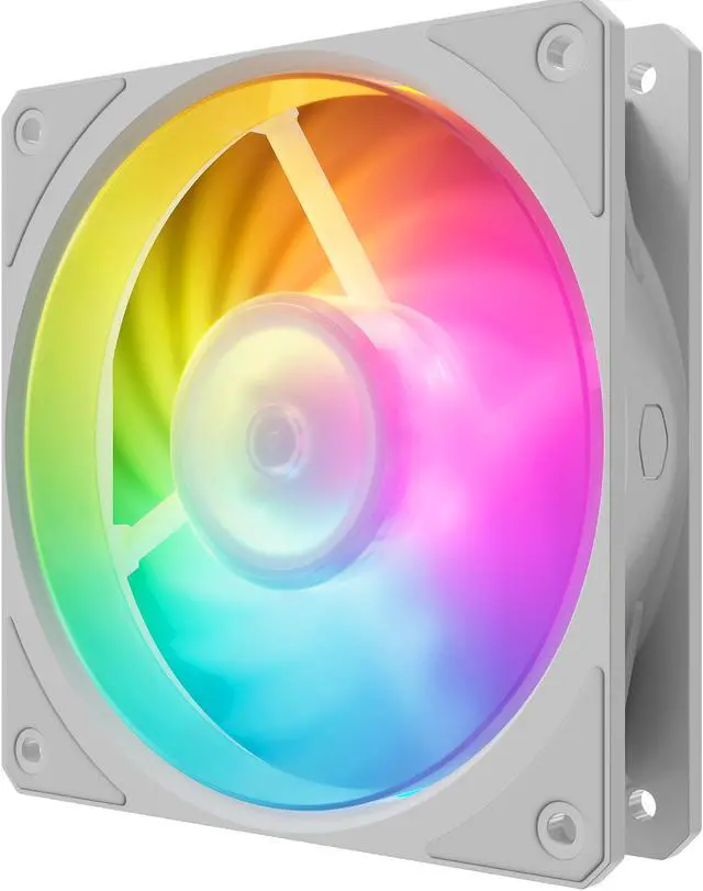 Alt view image 11 of 14 - Cooler Master Mobius 120P ARGB White High Performance Interconnecting Ring Blade Fan, PWM 2400rpm, Loop Dynamic Bearing, ARGB Customizable LEDs for PC Case, Liquid and Air Cooler (MFZ-M2DW-24NP2-R1)