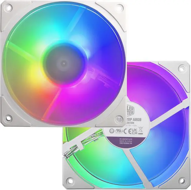 Alt view image 13 of 14 - Cooler Master Mobius 120P ARGB White High Performance Interconnecting Ring Blade Fan, PWM 2400rpm, Loop Dynamic Bearing, ARGB Customizable LEDs for PC Case, Liquid and Air Cooler (MFZ-M2DW-24NP2-R1)