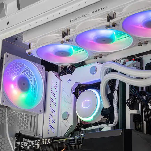 Alt view image 14 of 14 - Cooler Master Mobius 120P ARGB White High Performance Interconnecting Ring Blade Fan, PWM 2400rpm, Loop Dynamic Bearing, ARGB Customizable LEDs for PC Case, Liquid and Air Cooler (MFZ-M2DW-24NP2-R1)