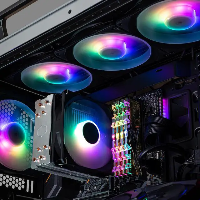Alt view image 14 of 14 - Cooler Master Mobius 140P ARGB High Performance Interconnecting Ring Blade Fan, PWM 2400rpm, Loop Dynamic Bearing, ARGB Customizable LEDs for PC Case, Liquid and Air Cooler (MFZ-M4DN-19NP2-R1)