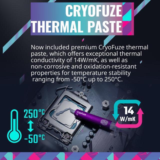 Alt view image 4 of 13 - Cooler Master MasterLiquid 240L Core 240mm Close-Loop AIO Liquid Cooler, ARGB Sync, Gen S Coldplate Pump, 120mm PWM, CryoFuze Thermal Paste AMD AM5/AM4, Intel LGA 1851/1700/1200 (MLW-D24M-A18PZ-R1)