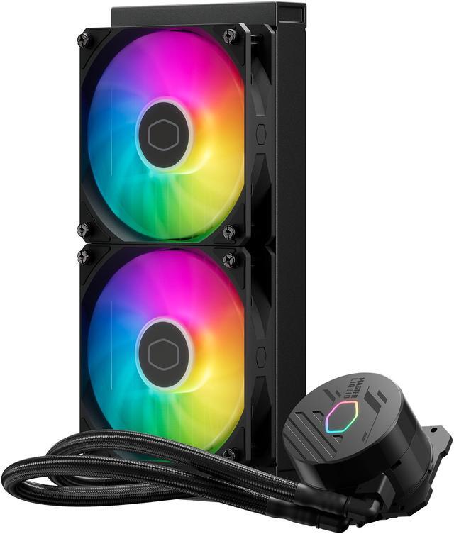 Alt view image 11 of 13 - Cooler Master MasterLiquid 240L Core 240mm Close-Loop AIO Liquid Cooler, ARGB Sync, Gen S Coldplate Pump, 120mm PWM, CryoFuze Thermal Paste AMD AM5/AM4, Intel LGA 1851/1700/1200 (MLW-D24M-A18PZ-R1)