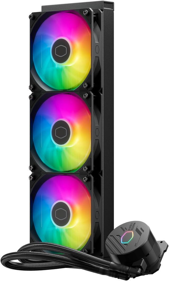 Alt view image 11 of 13 - Cooler Master MasterLiquid 360L Core 360mm Close-Loop AIO Liquid Cooler, ARGB Sync, Gen S Coldplate Pump, 120mm PWM, CryoFuze 14W/mK, AMD Ryzen AM5/AM4, Intel LGA 1851/1700/1200 (MLW-D36M-A18PZ-R1)
