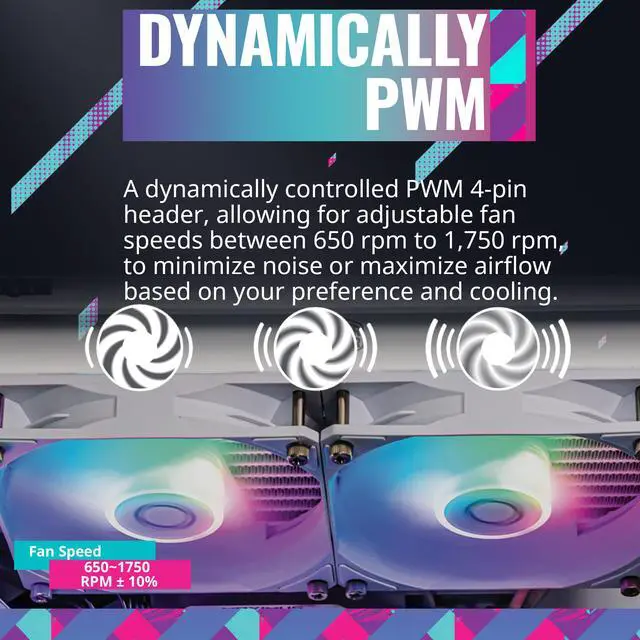 Alt view image 9 of 13 - Cooler Master MasterLiquid 360L Core White 360mm Close-Loop AIO Liquid Cooler, ARGB Sync, Gen S Coldplate Pump, 120mm PWM, CryoFuze 14W/Mk, AMD Ryzen AM5/AM4, Intel LGA 1851/1700 (MLW-D36M-A18PZ-RW)