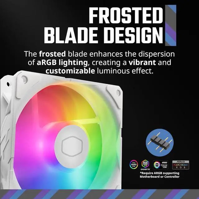 Alt view image 7 of 12 - Cooler Master 360L Core White Close-Loop AIO Liquid Cooler, Ryzen 9|intel 9 Gen S Dual Chamber Pump, Quiet 120mm PWM Fan, Customize aRGB Lighting, 360 Radiator, AMD AM5|4, Intel LGA 1851|1700 Platform