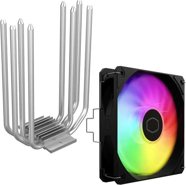 Alt view image 16 of 16 - Cooler Master Hyper 212 Spectrum V3 CPU Air Cooler, ARGB Sync, 120mm PWM Fan, 4 Copper Direct Contact Heat Pipes, 152mm Tall, Brackets AMD Ryzen AM5/AM4, Intel LGA 1851/1700/1200 (RR-S4NA-17PA-R1)