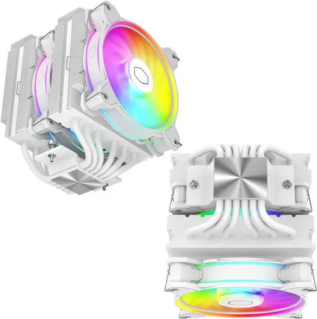 Alt view image 13 of 15 - Cooler Master Hyper 622 Halo White CPU Air Cooler, MF120 Halo² Fan, Dual Loop ARGB, Aluminum Top Cover, 6 Copper Heat Pipes, 154mm (H) for AMD Ryzen AM5/AM4, Intel LGA1700/1200 (RR-D6WW-20PA-R1)