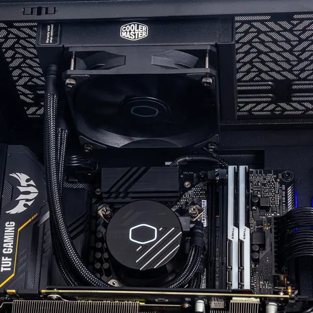 Alt view image 9 of 9 - Cooler Master MasterLiquid 120L Core 120mm Close-Loop AIO Liquid Cooler, White LED Pump, Gen S Coldplate Pump, 120mm PWM, CryoFuze 14W/mK, AMD AM5/AM4, Intel LGA1851/1700/1200 (MLW-D12M-A17PK-R1)