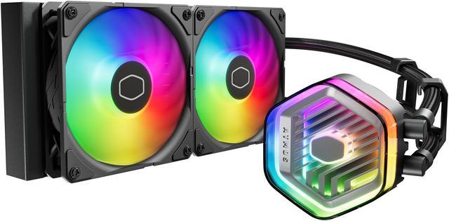 Cooler Master MasterLiquid 240 Atmos ARGB Close-Loop AIO Liquid Cooler,  Customize Pump, Sickleflow Edge PWM Fans, 360mm Radiator, CryoFuze, AMD  Ryzen AM5/AM4, Intel LGA1700/1200 (MLX-D24M-A25PZ-R1) 