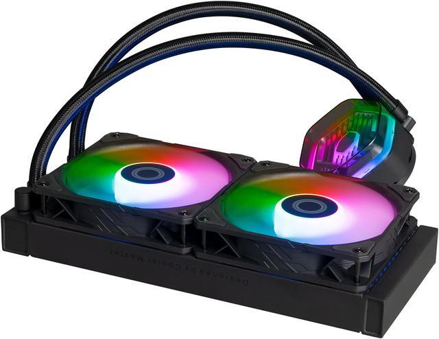 Alt view image 4 of 14 - Cooler Master MasterLiquid 240 Atmos ARGB AIO Liquid Cooler, Customize Pump, Sickleflow Edge PWM Fans, 360mm Radiator, CryoFuze, AMD Ryzen AM5/AM4, Intel LGA 1851/1700/1200 (MLX-D24M-A25PZ-R1)