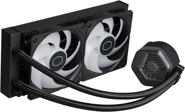 Alt view image 5 of 14 - Cooler Master MasterLiquid 240 Atmos ARGB AIO Liquid Cooler, Customize Pump, Sickleflow Edge PWM Fans, 360mm Radiator, CryoFuze, AMD Ryzen AM5/AM4, Intel LGA 1851/1700/1200 (MLX-D24M-A25PZ-R1)