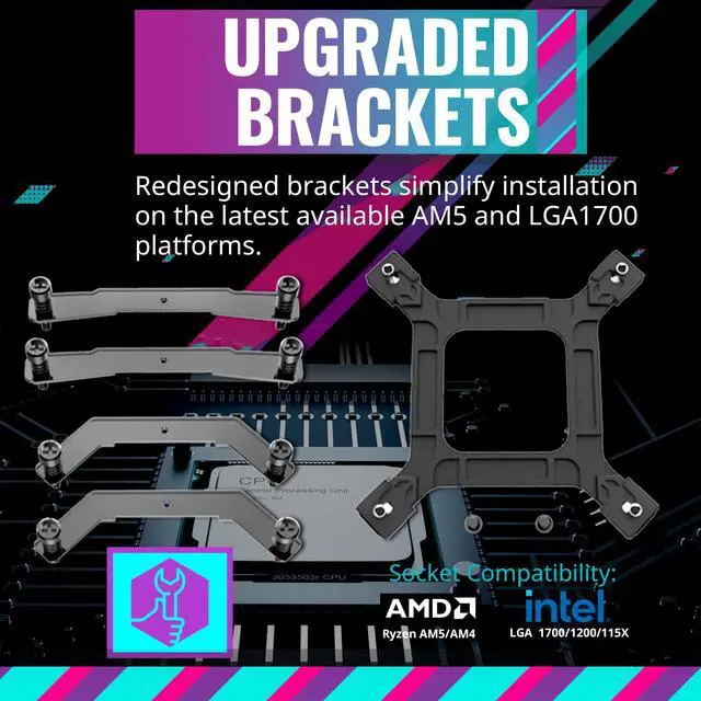Alt view image 10 of 15 - Cooler Master Hyper 212 Black CPU Air Cooler, SickleFlow 120mm Fan, Aluminum Top Cover, 4 Copper Heat Pipes, CryoFuze, 152mm(H), Brackets AMD Ryzen AM5|AM4, Intel LGA 1851|1700|1200 (RR-S4KK-25SN-R1)