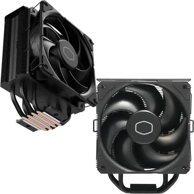 Alt view image 2 of 15 - Cooler Master Hyper 212 Black CPU Air Cooler, SickleFlow 120mm Fan, Aluminum Top Cover, 4 Copper Heat Pipes, CryoFuze, 152mm(H), Brackets AMD Ryzen AM5|AM4, Intel LGA 1851|1700|1200 (RR-S4KK-25SN-R1)