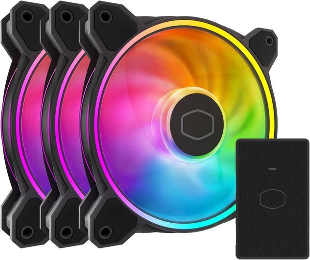 Cooler Master MasterFan MF120 Halo² 3in1 PC Case|Liquid Cooler|Air Cooler  Fan, Dual Loop Gen 2 ARGB LEDs Rings, Dynamic PWM 120mm 2,050 RPM, Air  Balance Blades, Hybrid Frame (MFL-B2DN-213P2-R2) - Newegg.com