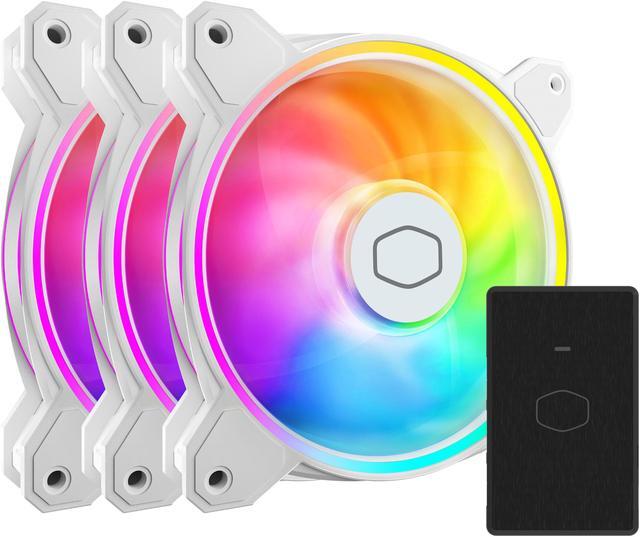 Main image of Cooler Master MasterFan MF120 Halo² White 3in1 PC Case|Liquid Cooler|Air Cooler Fan, Dual Loop Gen 2 ARGB LEDs Rings, Dynamic PWM 120mm 2,050 RPM, Air Balance Blades, Hybrid Frame (MFL-B2DW-213P2-R2)