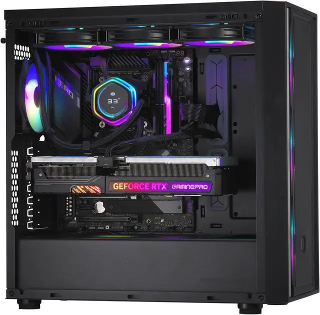 Alt view image 6 of 9 - Cooler Master MasterLiquid 360 ION LCD Display Close-Loop AIO Liquid Cooler, 2.1" LCD Display, Gen X Dual Chamber Pump, Mobius 120P PWM Fans, ARGB Gen 2, 360mm, AMD AM5/AM4, Intel LGA1851/1700/1200