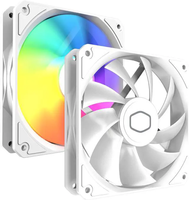 Alt view image 3 of 12 - Cooler Master MF120 Lite White PC Case|Liquid Cooler|Air Cooler Fan, 120mm aRGB lighting, Dynamic PWM 1,750 RPM, Air Balance Blades, Hybrid | PBT Frame