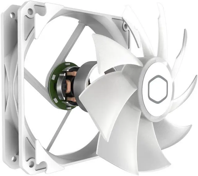 Alt view image 4 of 12 - Cooler Master MF120 Lite White PC Case|Liquid Cooler|Air Cooler Fan, 120mm aRGB lighting, Dynamic PWM 1,750 RPM, Air Balance Blades, Hybrid | PBT Frame