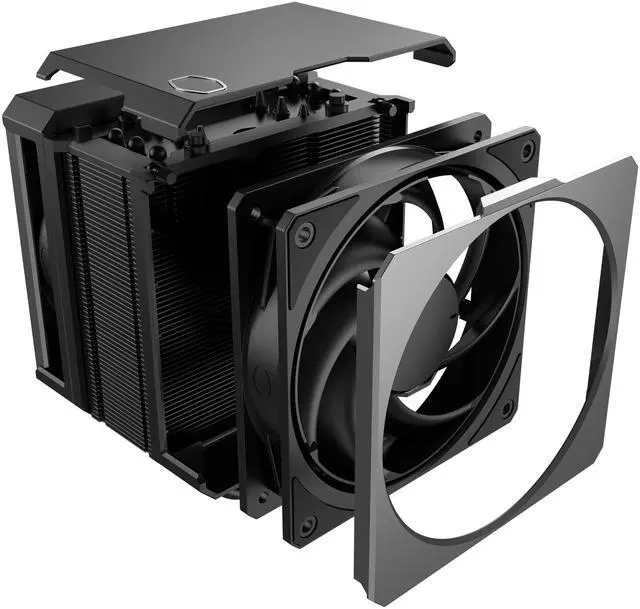Alt view image 4 of 16 - Cooler Master Hyper 612 APEX CPU Air Cooler, Dual Mobius 120 PWM Fan, Superconductive Composite 6 Copper Heat Pipes, 159mm Tall, Sleek Top Cover, AMD Ryzen AM5|AM4, Intel LGA 1851|1700 Brackets