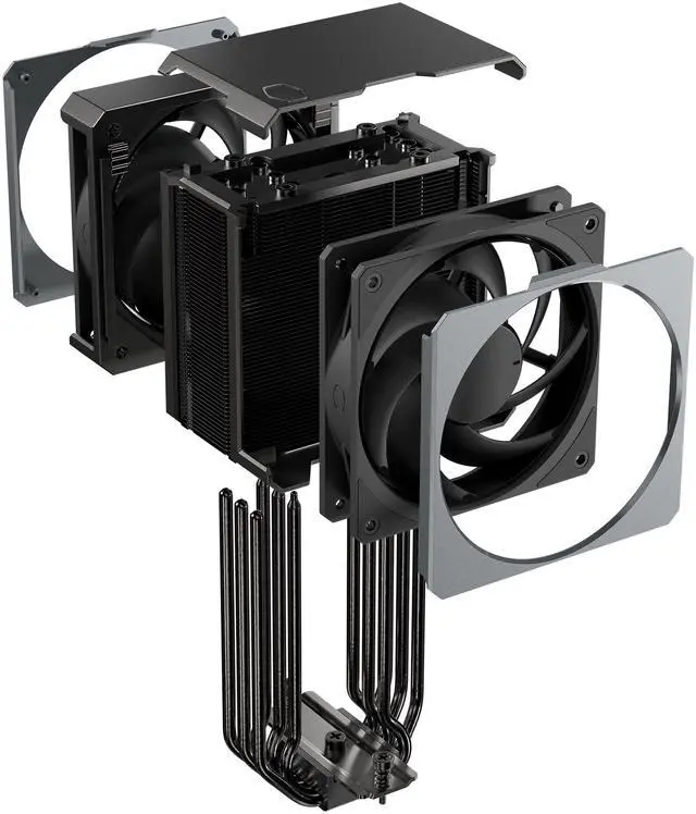 Alt view image 16 of 16 - Cooler Master Hyper 612 APEX CPU Air Cooler, Dual Mobius 120 PWM Fan, Superconductive Composite 6 Copper Heat Pipes, 159mm Tall, Sleek Top Cover, AMD Ryzen AM5|AM4, Intel LGA 1851|1700 Brackets