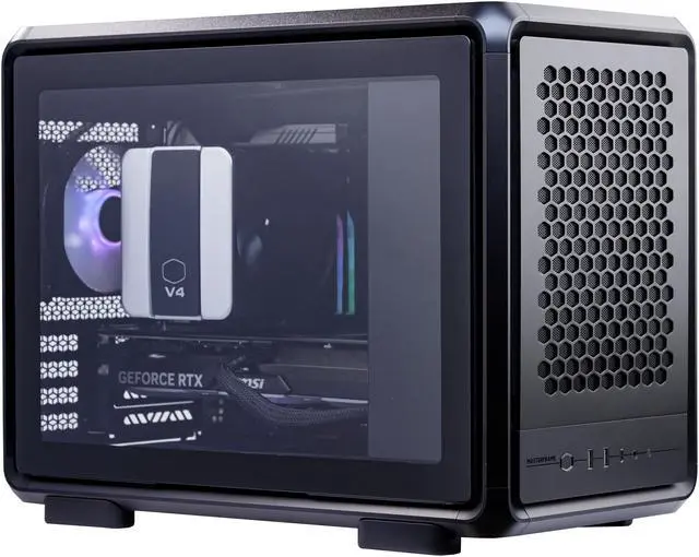 Alt view image 9 of 10 - Cooler Master V4 Alpha 3DHP Black CPU Air Cooler, Alpha 3DHP Heat Pipe Technology, Dual Mobius 120 PWM Fans, Quiet Operation, Easy Install, AMD Ryzen 9 AM5|4, Intel Ultra 9 LGA 1851|1700