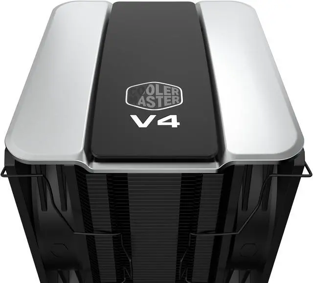Alt view image 2 of 10 - Cooler Master V4 Alpha 3DHP Black CPU Air Cooler, Alpha 3DHP Heat Pipe Technology, Dual Mobius 120 PWM Fans, Quiet Operation, Easy Install, AMD Ryzen 9 AM5|4, Intel Ultra 9 LGA 1851|1700