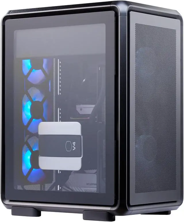 Alt view image 10 of 10 - Cooler Master V4 Alpha 3DHP Black CPU Air Cooler, Alpha 3DHP Heat Pipe Technology, Dual Mobius 120 PWM Fans, Quiet Operation, Easy Install, AMD Ryzen 9 AM5|4, Intel Ultra 9 LGA 1851|1700