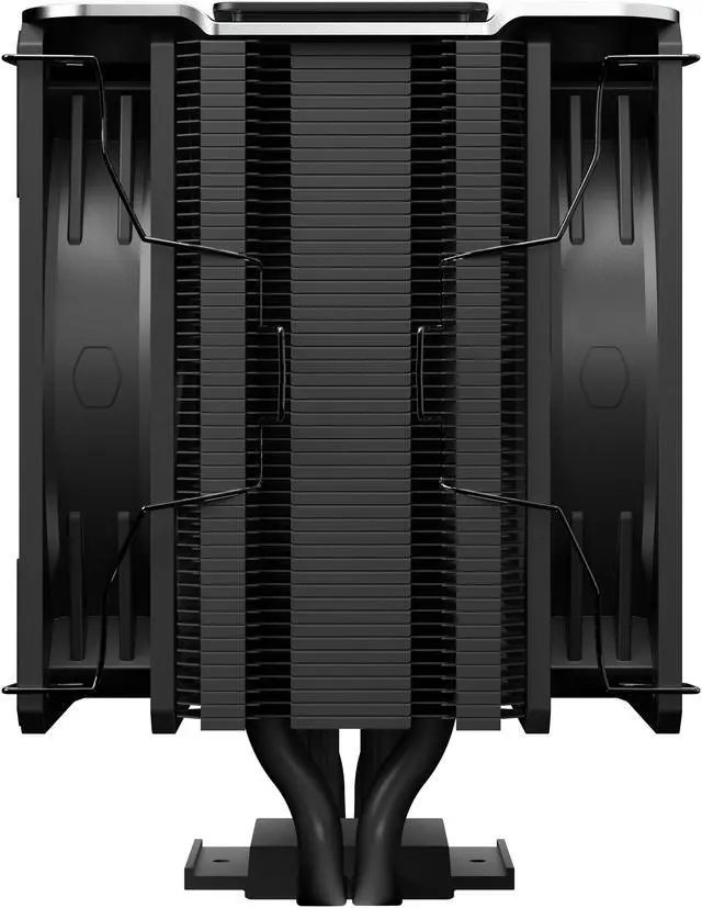 Alt view image 6 of 10 - Cooler Master V4 Alpha 3DHP Black CPU Air Cooler, Alpha 3DHP Heat Pipe Technology, Dual Mobius 120 PWM Fans, Quiet Operation, Easy Install, AMD Ryzen 9 AM5|4, Intel Ultra 9 LGA 1851|1700