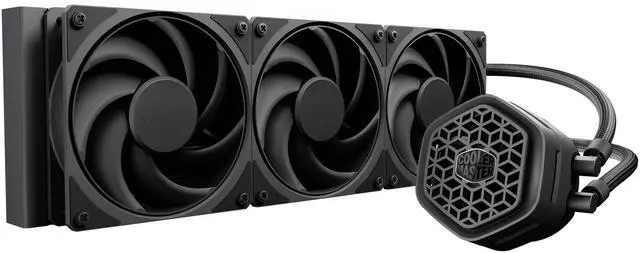Main image of Master Atmos II Stealth 360 AIO Liquid CPU Cooler, Thicker Radiator AMD AM5/AM4 & Intel LGA1851/1700 Support Cooler, VRM Fan Kit, Dual Chamber Pump, Quiet Mobius 120P PWM Fan, Easy Installation