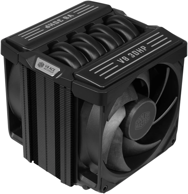 Alt view image 10 of 19 - Cooler Master V8 ACE 3DHP Intel CPU Air Cooler, Single-Tower, Dual PWM Fans, Intel LGA1851 Support Cooler, 3DHP Cooling, LCP Blades, Quiet Dual 120mm PWM Fans, Single-Tower Design, Easy Installation
