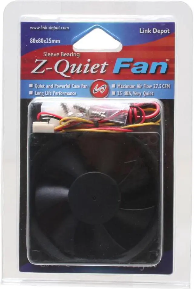 Alt view image 3 of 3 - Link Depot FAN-80-BK 80mm Case Cooling Fan