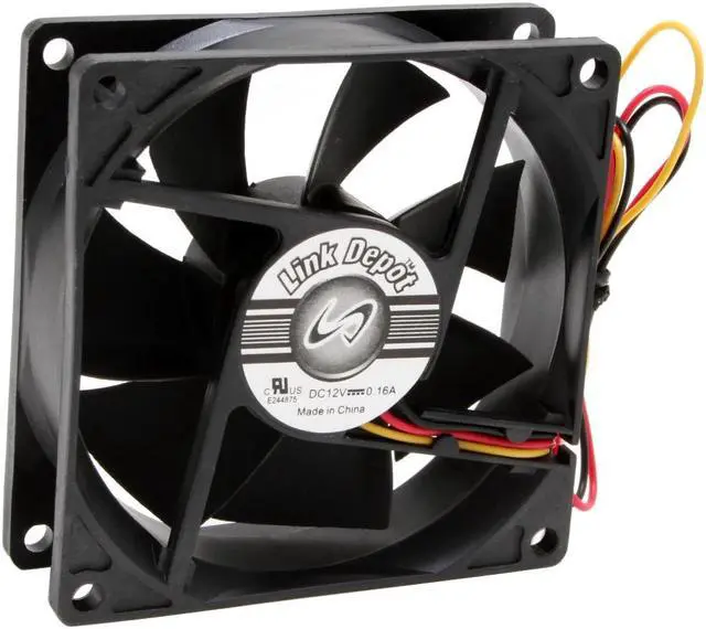 Main image of Link Depot FAN-80-BK 80mm Case Cooling Fan