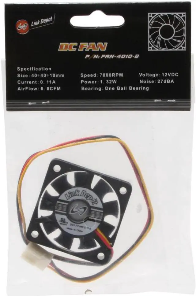 Alt view image 2 of 2 - Link Depot FAN-4010-B 40mm Case Cooling Fan