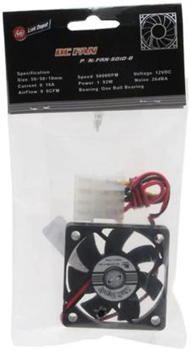 Alt view image 2 of 2 - Link Depot FAN-5010-B 50mm Case Cooling Fan
