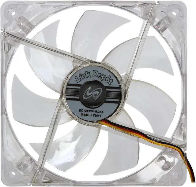 Alt view image 4 of 5 - Link Depot FAN-4LED-120GN 120mm Green LED Case Cooling Fan