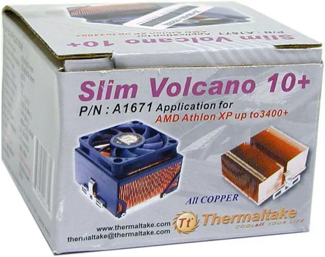 Alt view image 3 of 3 - Thermaltake VOLCANO 10+ 60mm 2 Ball Cooling Fan/Heatsink