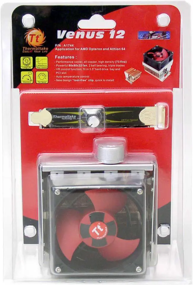 Alt view image 4 of 4 - Thermaltake VENUS 12 80mm Ball CPU Cooler