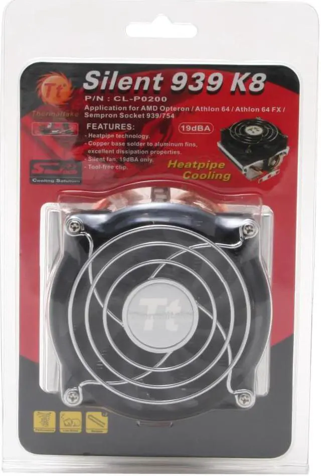 Alt view image 5 of 5 - Thermaltake CL-P0200 80mm Silent 939 K8 - AMD K8 solution w/ Heatpipe Cooling Tech